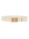 Hogan Rectangular Buckle Leather Belt