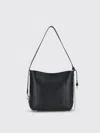 Hogan Medium Leather Shoulder Bag In Black