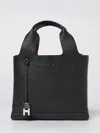 Hogan Structured Pebbled Shoulder Bag With Versatile Design In Black