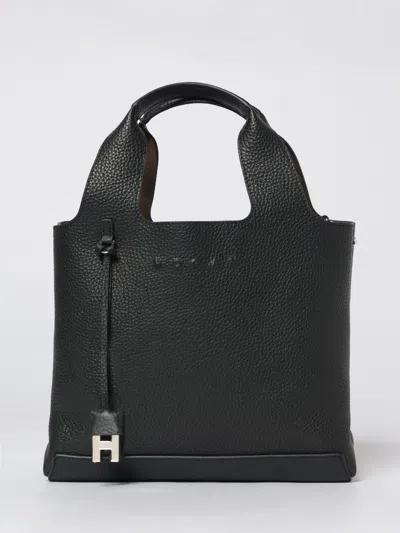 HOGAN HOGAN GRAINED LEATHER HANDBAG