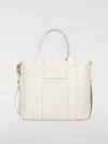 Hogan Script Shopping Bag In Ivory