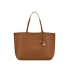 Hogan Hanging Accent Script Tote Bag In Brown