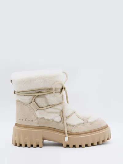 HOGAN HEELED BOOTIES HOGAN WOMAN COLOR BEIGE,H49865022