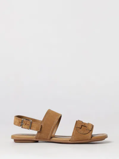 Hogan Suede Sandals In Brown