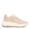 Hogan Hi Fi Bimaterial Beige Suede Sneakers