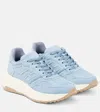 Hogan Hi-fi Denim Sneakers In Blue