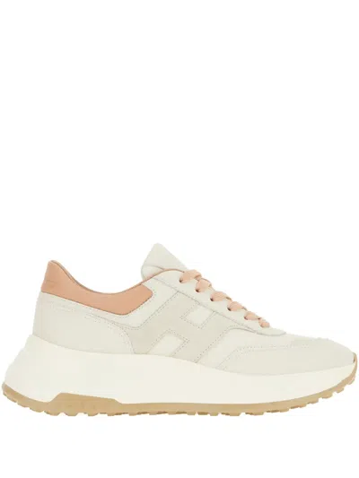 HOGAN HI-FI LEATHER PANELLED TRAINERS