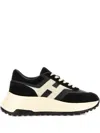 Hogan Suede And Nappa Leather Sneakers With Contrast Panel In Neutral