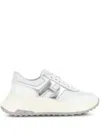 Hogan H669 Lace-up Sneakers With Silver Logo Detail In White