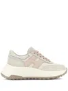 Hogan Hi-fi Ivory And Pink Sneakers In White