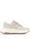 Hogan Hi-fi Ivory And Pink Sneakers In White