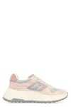 Hogan Suede And Mesh Sneakers With Iconic Logo In Pink