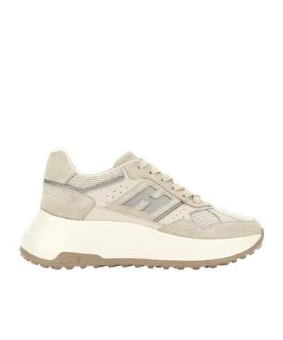 Hogan Hi-fi Panelled Platform Sneakers In White