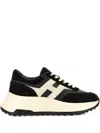 Hogan Suede And Nappa Leather Sneakers With Contrast Panel In Neutral