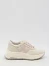 Hogan Hi-fi Ivory And Pink Sneakers In Beige