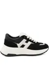 Hogan Low Top Sneakers Contrasting Sole In Black