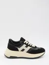 Hogan Suede And Nappa Leather Sneakers With Contrast Panel In Neutral