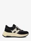 Hogan Suede And Nappa Leather Sneakers With Contrast Panel In Black