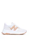 Hogan H669 Leather Sneakers With Oversize Sole In Blanco