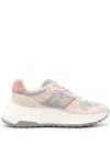 Hogan Suede And Mesh Sneakers With Iconic Logo In Pink