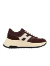 Hogan Hi-fi Sneakers With Memory Foam Insole In Brown