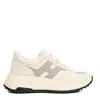 Hogan Beige Sneakers With Padded Ankle And Logo Accents