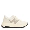 Hogan Beige Sneakers With Padded Ankle And Logo Accents