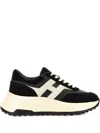 Hogan Suede And Nappa Leather Sneakers With Contrast Panel In Neutral