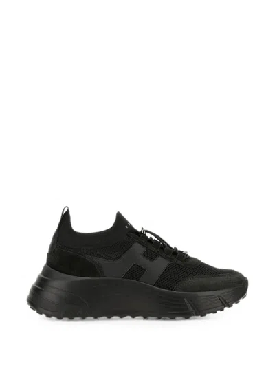 Hogan Hi-fi Lace-up Sneakers In Black