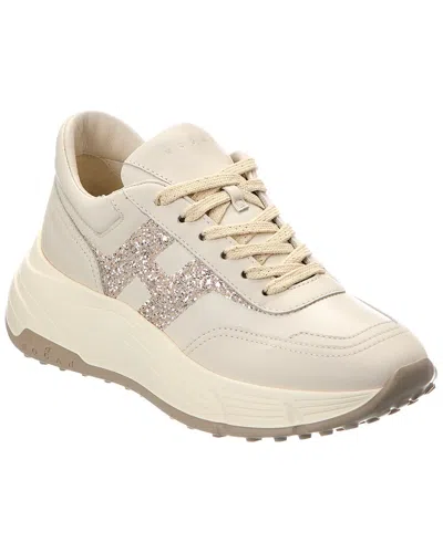 Hogan Hi-fi Leather Sneaker In Neutral