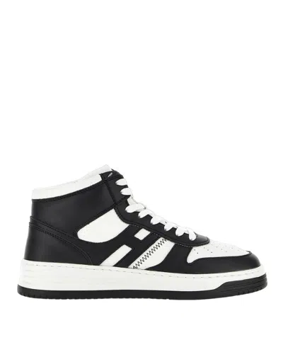 HOGAN HIGH-TOP SNEAKERS WITH ZIGZAG STITCH DETAIL
