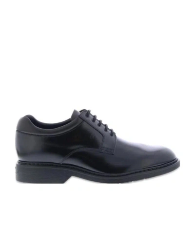 Hogan Highlights Lace-up Shoes In Black