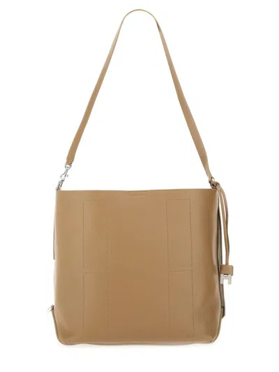 Hogan Hobo Bag "hocket" Medium In Brown