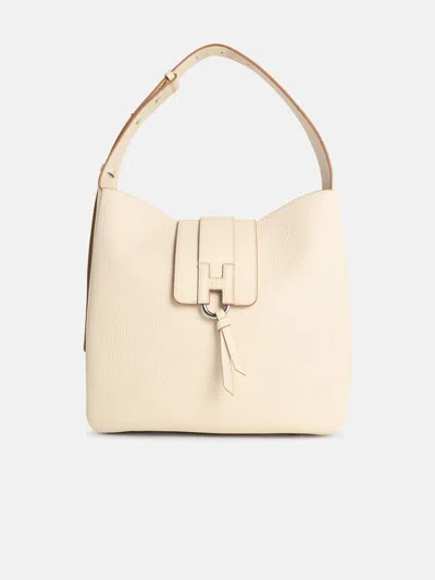 Hogan 'hobo  Trend' Ivory Leather Bag