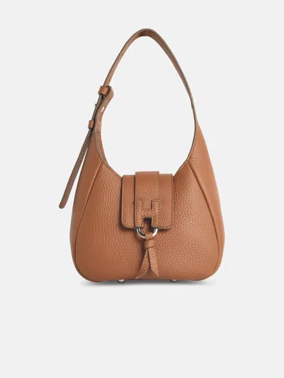 Hogan 'hobo  Trend' Mini Bag In Brown Leather
