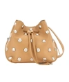 Hogan Hocket Studded Bucket Bag In Beige