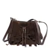 Hogan Hocket Frange Mini Bucket Bag In Brown
