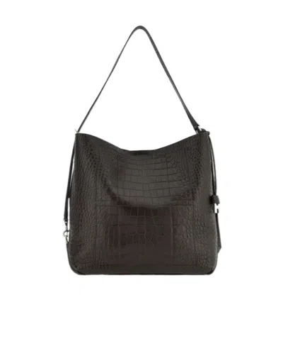 Hogan Hocket Hobo Bag Medium In Brown