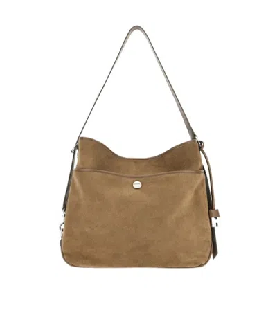 Hogan Hocket Hobo Bag Medium In Sand