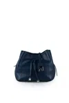 Hogan Hocket Leather Bucket Bag In Blu