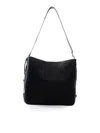 Hogan Hocket Medium Hobo Bag In Printed Leather In Black