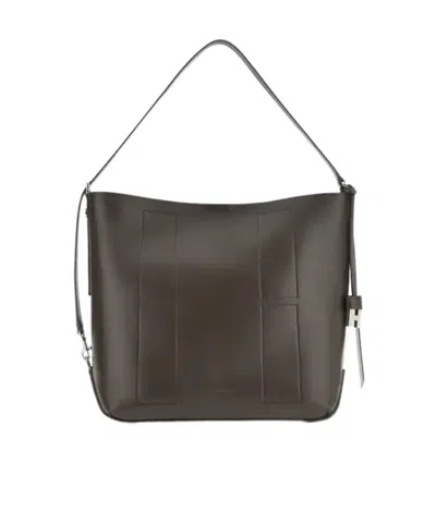 Hogan Hocket Medium Shoulder Bag In Brown