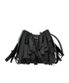 Hogan H01r Hocket Mini Frange Shopping Bag In Black