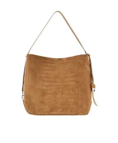 Hogan Hocket Shoulder Bag In Sand