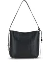 Hogan Hocket Small Leather Hobo Bag In Black