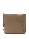 Hogan Small Leather Hobo Bag With Adjustable Strap In Brown
