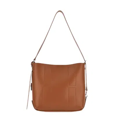 Hogan Hocket Small Shoulder Bag In Brown