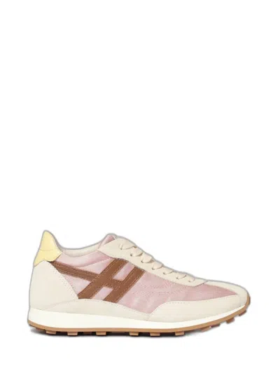 Hogan Athletic Suede And Technical Fabric Sneakers In Multi