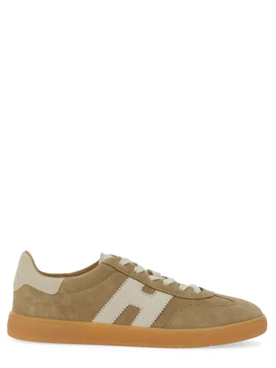 Hogan Cool Leather Trainers In Beige