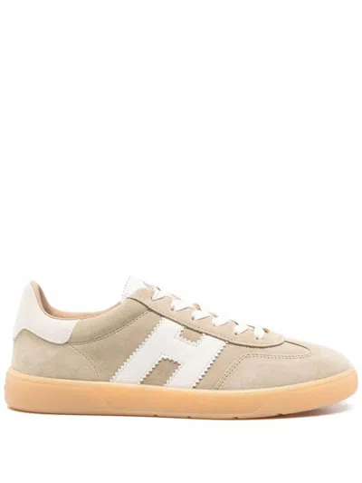 Hogan Cool Leather Sneakers In Beige